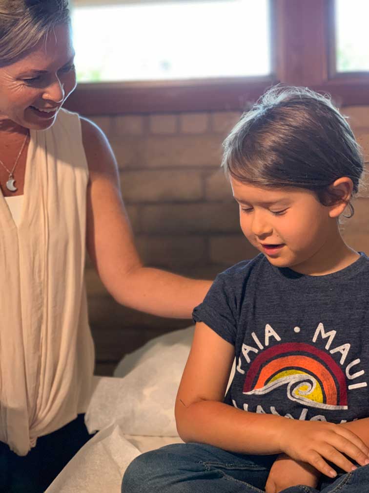 Santa Cruz Family Acupuncture Spring Smith with Young Patient